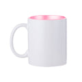 Caneca de Cerâmica 325ml Branco com Interior Rose Cromado para Sublimação