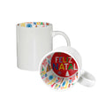 Caneca de Cerâmica Branca 325ml para Sublimação com Estampa Feliz Natal