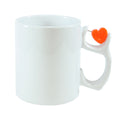 Caneca de Cerâmica 325ml com Pingente Coração para Sublimação