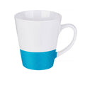 Caneca Cônica de Cerâmica Branca 355ml com Base Glitter Azul para Sublimação