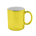 Caneca de Cerâmica Cromada Dourada 325ml para Sublimação - LiVE