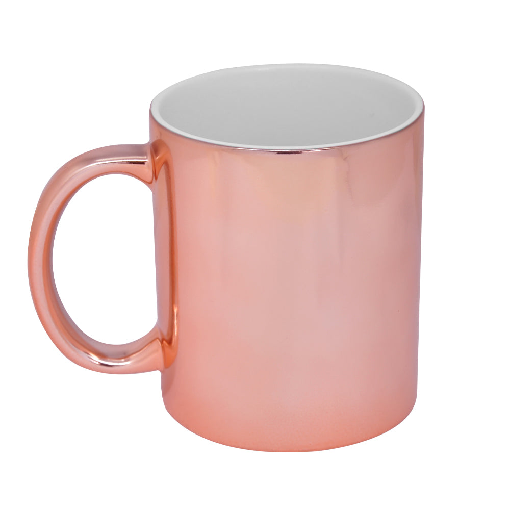 Caneca Cromada Rose Gold 325ml Premium para Sublimação LiVE