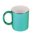 Caneca Cromada Verde Turquesa 325ml em Cerâmica para Sublimação LiVE