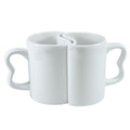 Caneca de Cerâmica Duplo Branco 325ml para Sublimação - Alta Qualidade