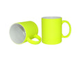 Caneca de Cerâmica Fosca Amarela Fluorescente 325ml para Sublimação