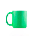 Caneca de Cerâmica 325ml com Base Glitter Verde para Sublimação