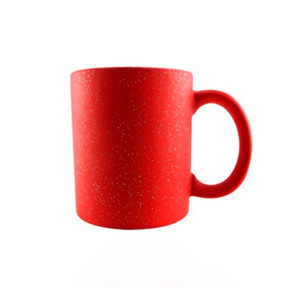 Caneca de Cerâmica Vermelha com Glitter 325ml para Sublimação LiVE