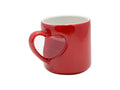 Caneca Mágica Vermelha 325ml com Alça Coração para Sublimação LiVE