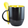 Caneca Mágica 325ml Cerâmica Resinada Preto e Amarelo para Sublimação LiVE