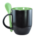 Caneca Mágica de Cerâmica 325ml Verde com Colher para Sublimação