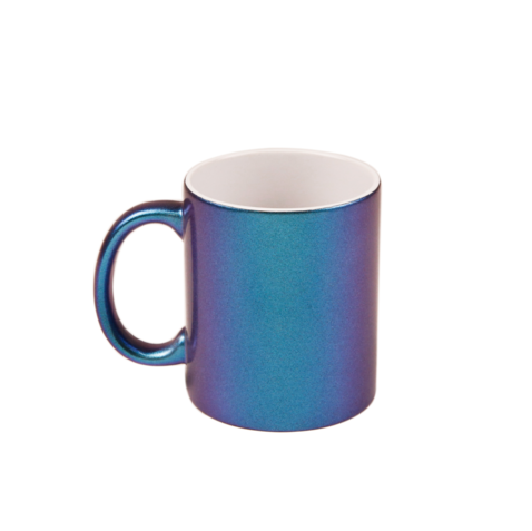 Caneca Mágica de Cerâmica Perolada Azul 325ml para Sublimação LiVE