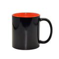 Caneca Mágica 325ml Preto Fosco com Interior Laranja para Sublimação LiVE