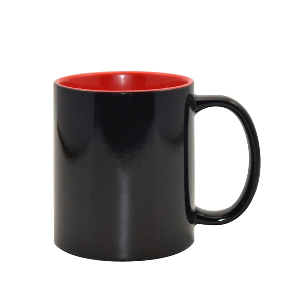 Caneca Mágica de Cerâmica 325ml Preto Fosco para Sublimação com Efeito Surpresa