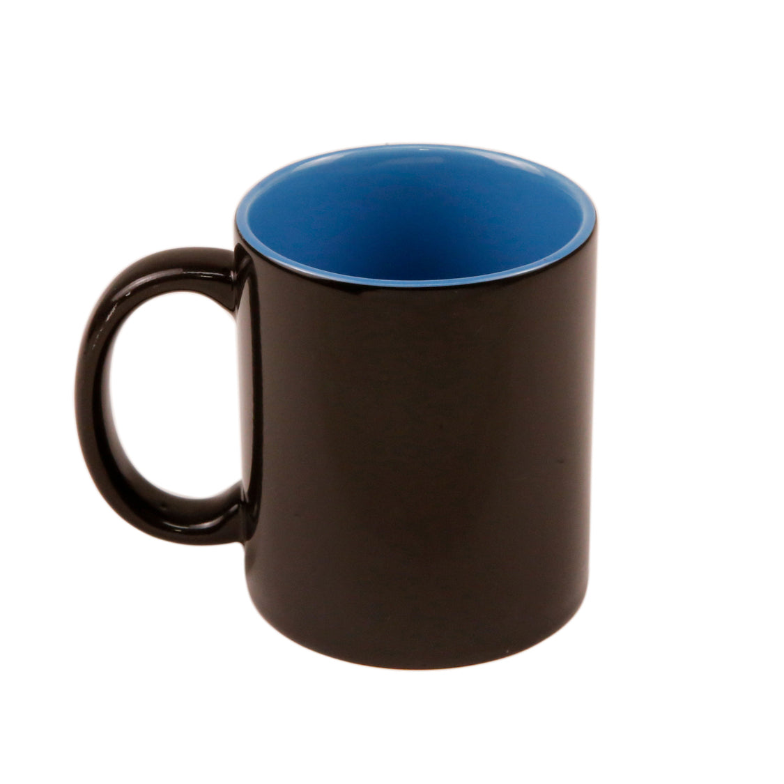 Caneca Mágica de Cerâmica 325ml Preto e Azul para Sublimação