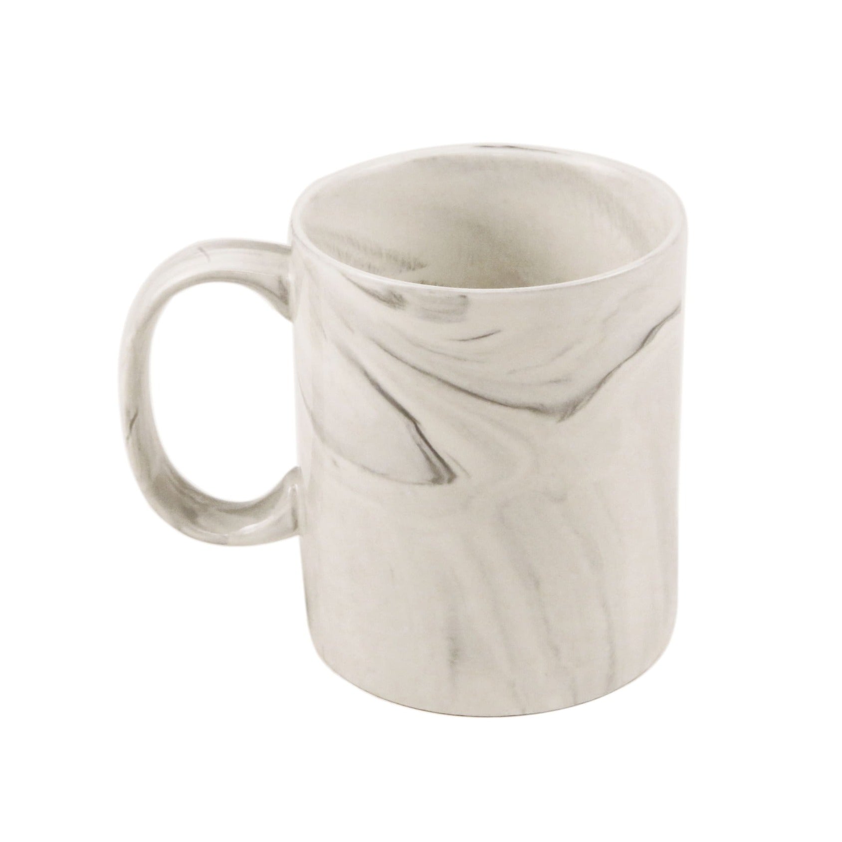 Caneca de Cerâmica Mármore Cinza 325ml para Sublimação com Design Sofisticado