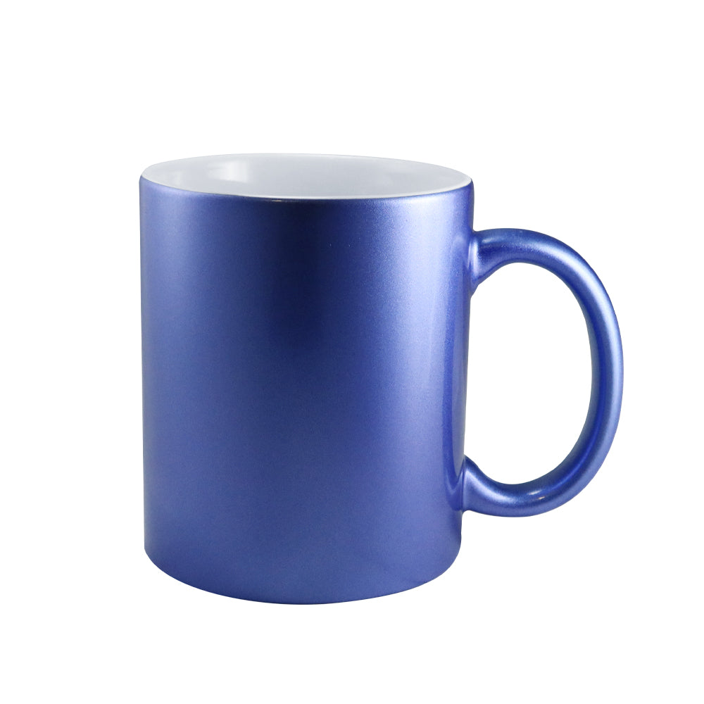 Caneca de Cerâmica Perolada Azul Petróleo 325ml para Sublimação LiVE