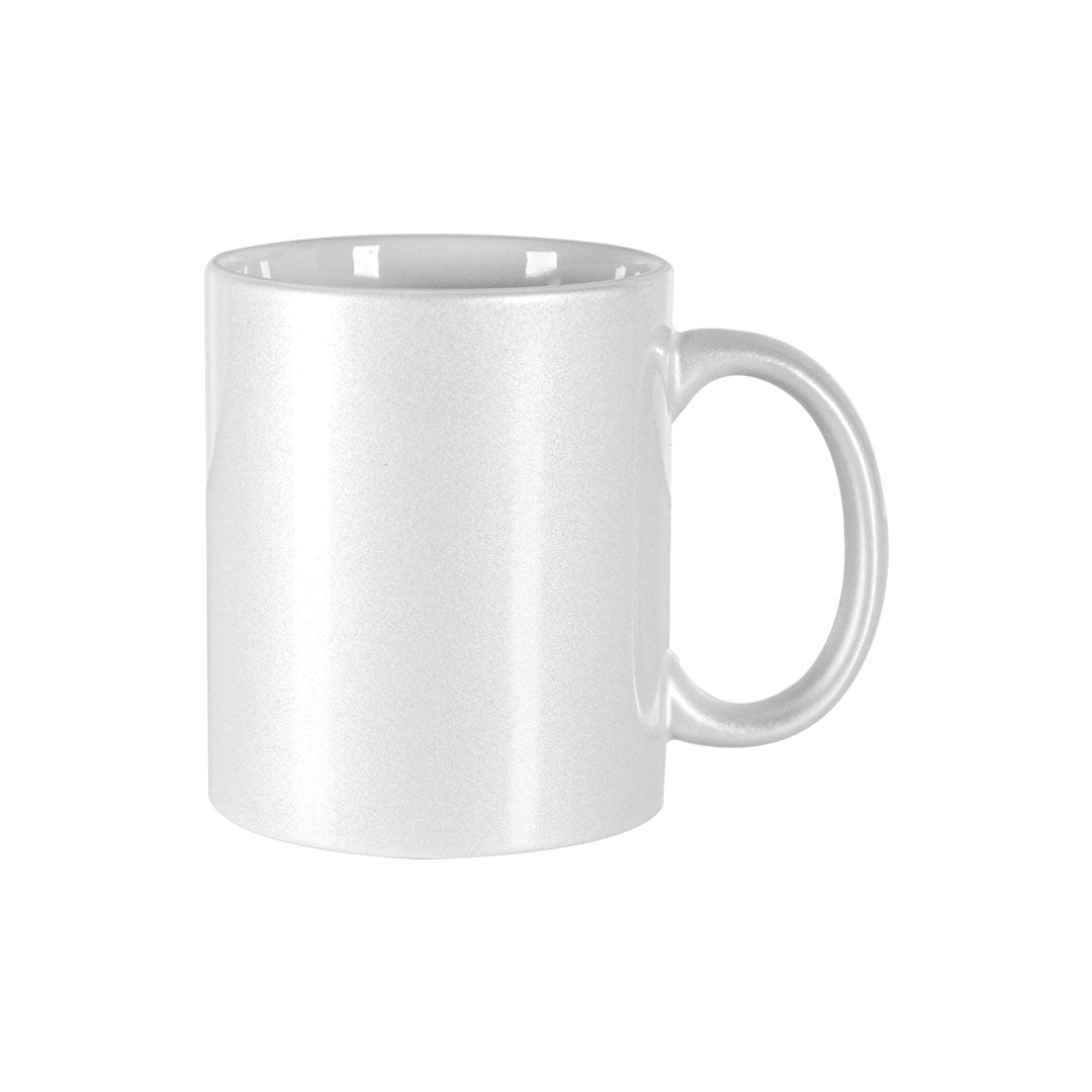 Caneca de Cerâmica Perolada Branco 325ml para Sublimação LiVE