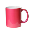 Caneca de Cerâmica Perolada Rosa Púrpura 325ml para Sublimação