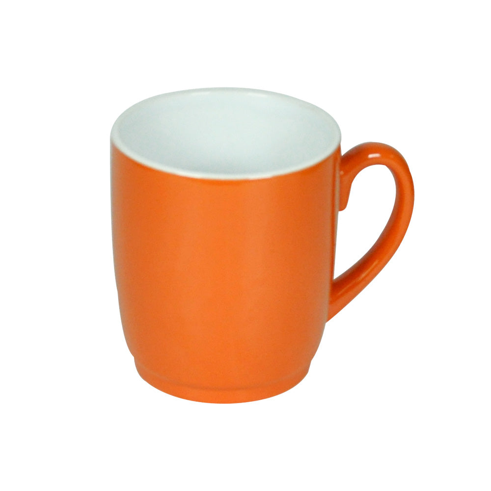 Caneca de Cerâmica 325ml com Silicone Laranja para Sublimação LiVE