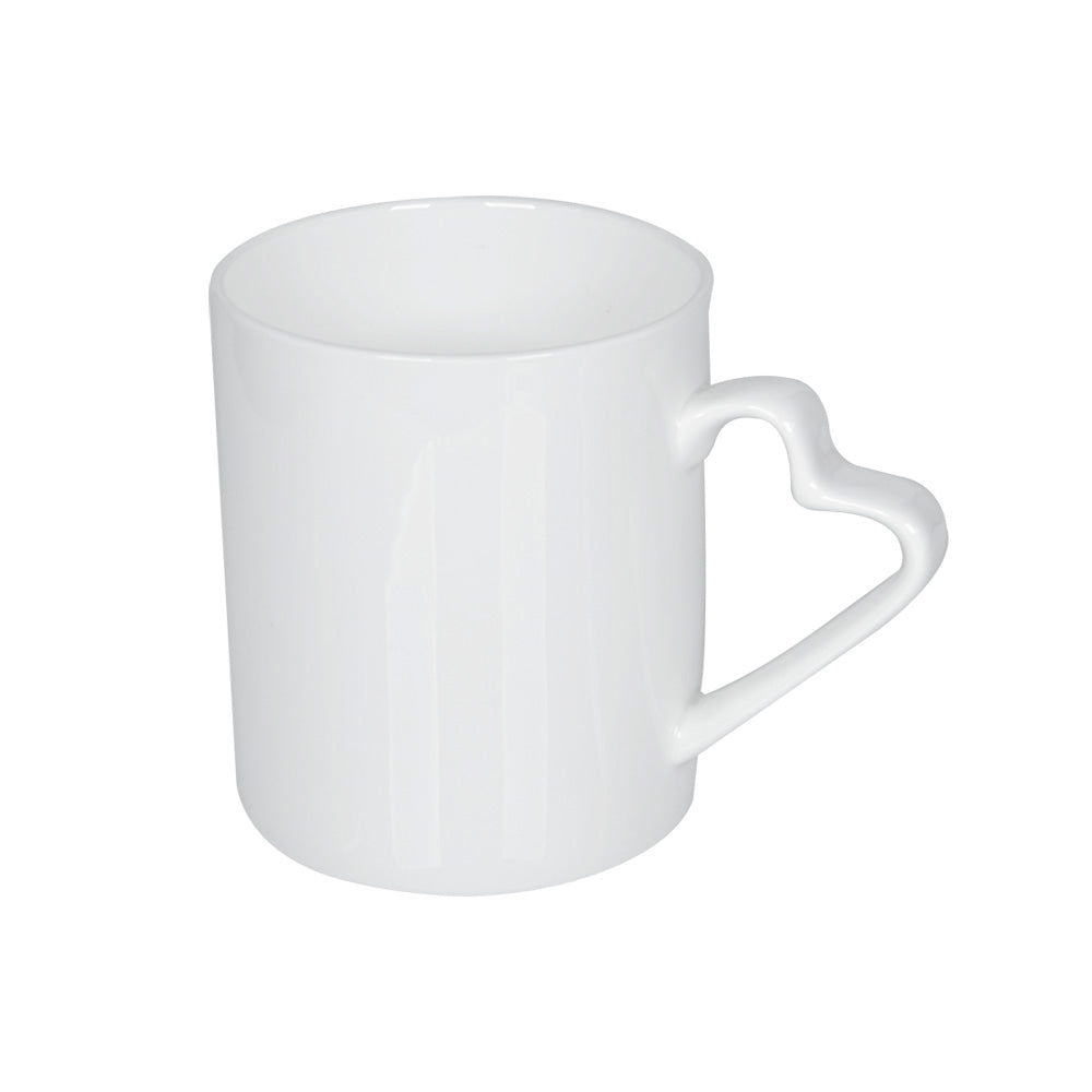 Caneca de Porcelana Branca 295ml Estilo M para Sublimação