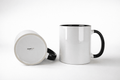 Caneca SmartSub 325ml Branca com Interior e Alça Preta para Sublimação