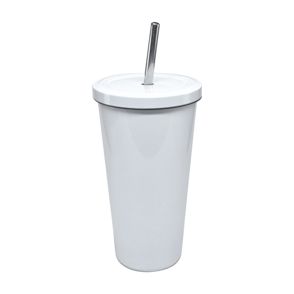 Copo Térmico de Inox Branco 475ml para Sublimação Estilo Starbucks