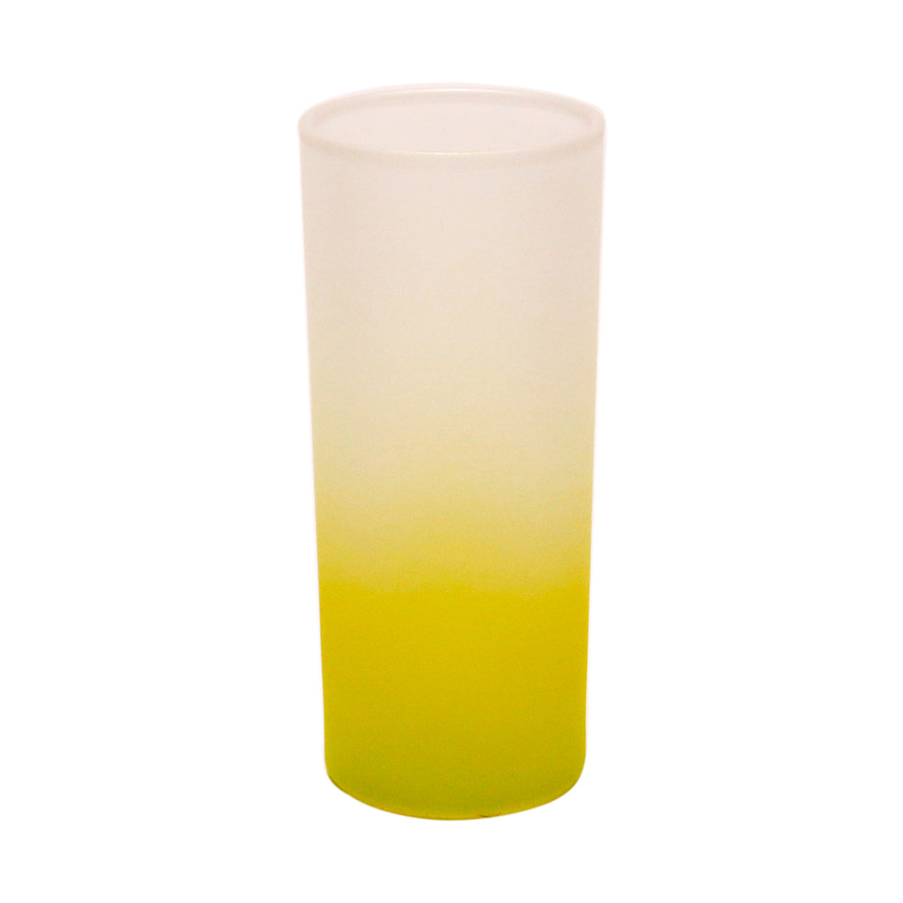 Copo de Vidro Degradê Amarelo Limão 290ml para Sublimação LiVE