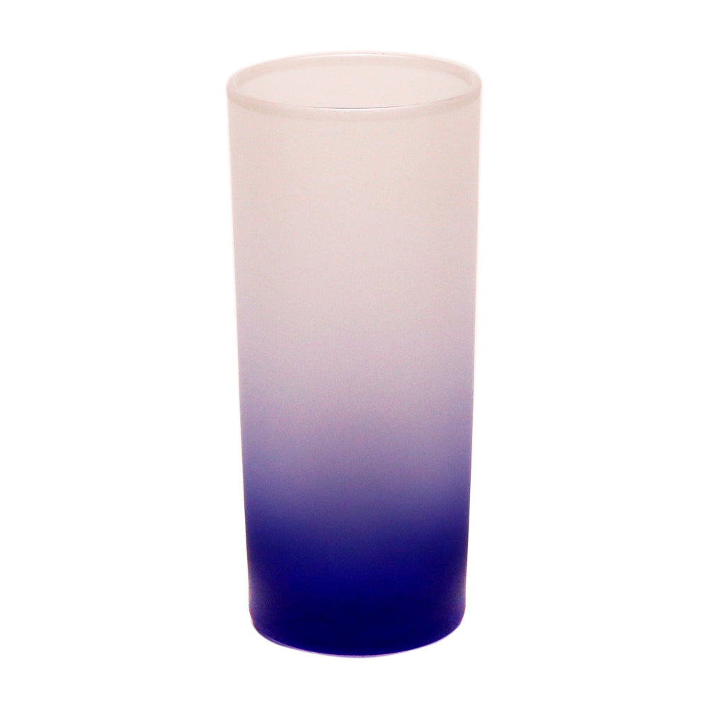 Copo de Vidro 290ml Degradê Azul Escuro para Sublimação LiVE