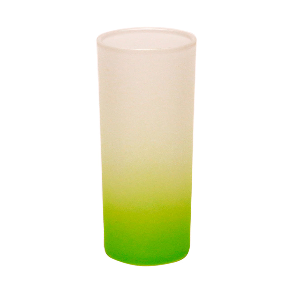 Copo de Vidro Degradê Verde Claro 290ml para Sublimação - LiVE
