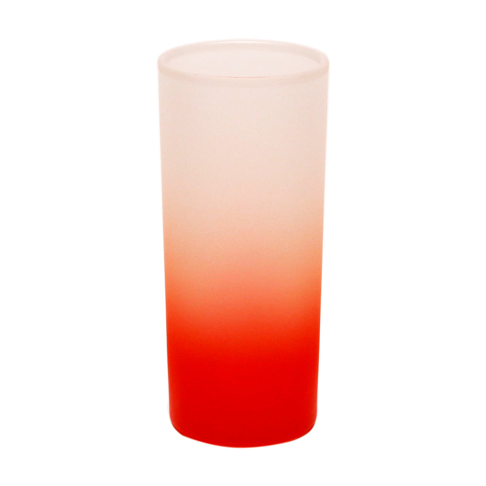 Copo de Vidro 290ml Degradê Vermelho para Sublimação LiVE