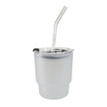 Copo de Vidro Fosco 400ml com Tampa Acrílica para Sublimação