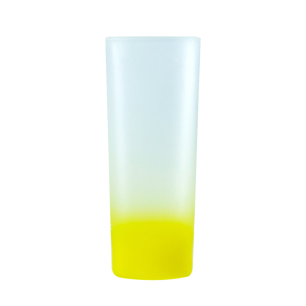 Copo de Vidro Fosco Degradê Amarelo 90ml para Sublimação LiVE