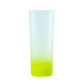 Copo de Vidro Fosco 90ml Degradê Amarelo Limão para Sublimação