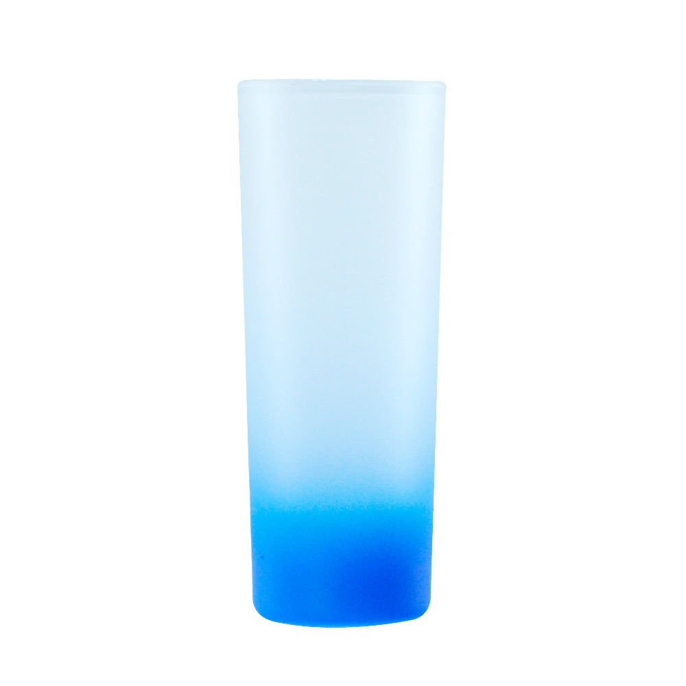 Copo de Vidro Fosco Degradê Azul Claro 90ml para Sublimação