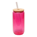 Copo de Vidro Borosilicato 550ml Latinha Roxa para Sublimação