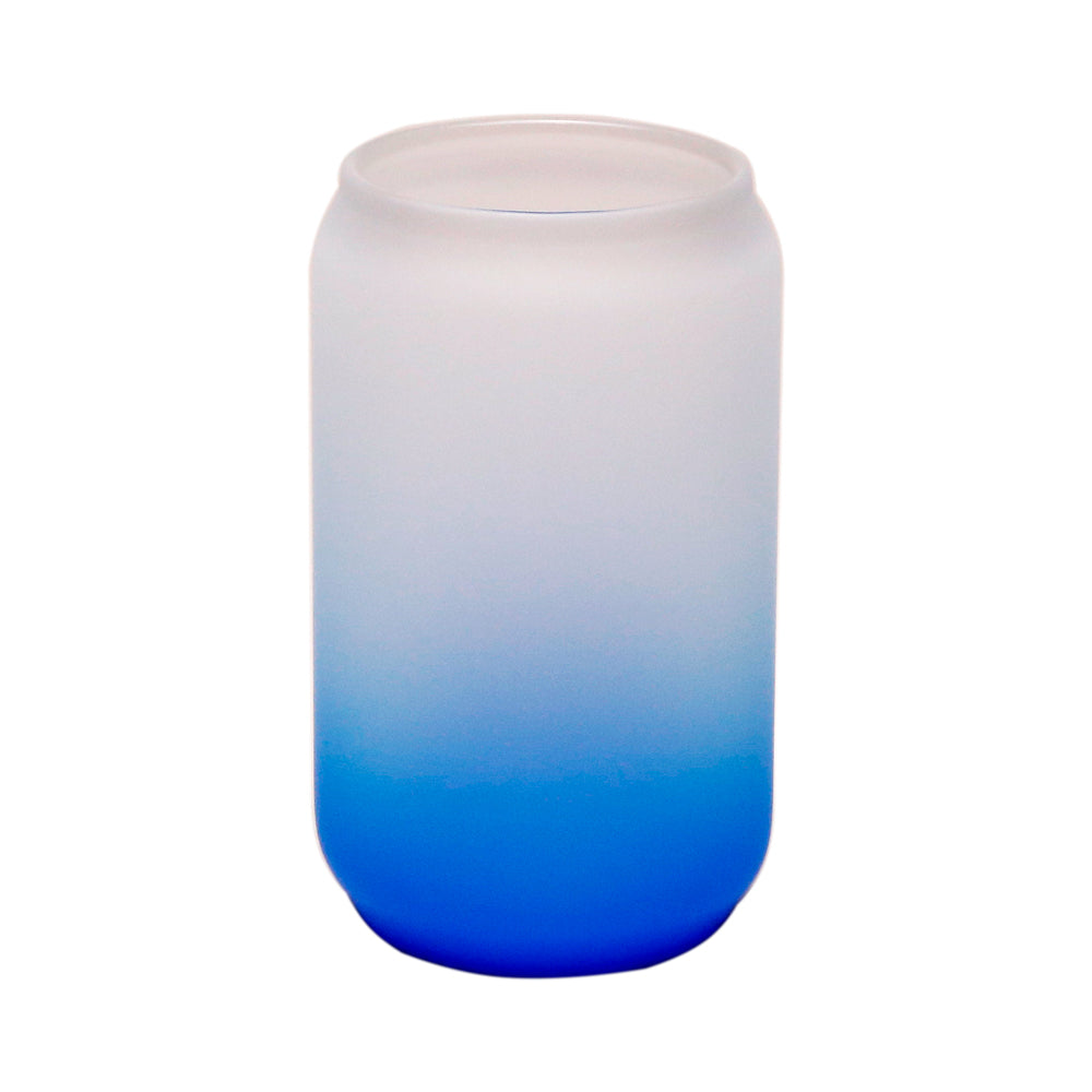 Copo de Vidro Latinha Degradê Azul 400ml para Sublimação LiVE