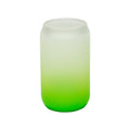Copo de Vidro 400ml Latinha Degradê Verde Claro para Sublimação