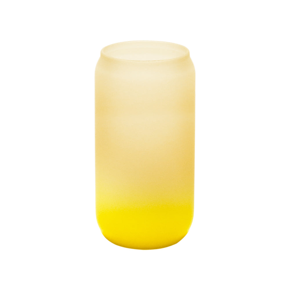 Copo de Vidro Latinha Degradê Amarelo 550ml para Sublimação