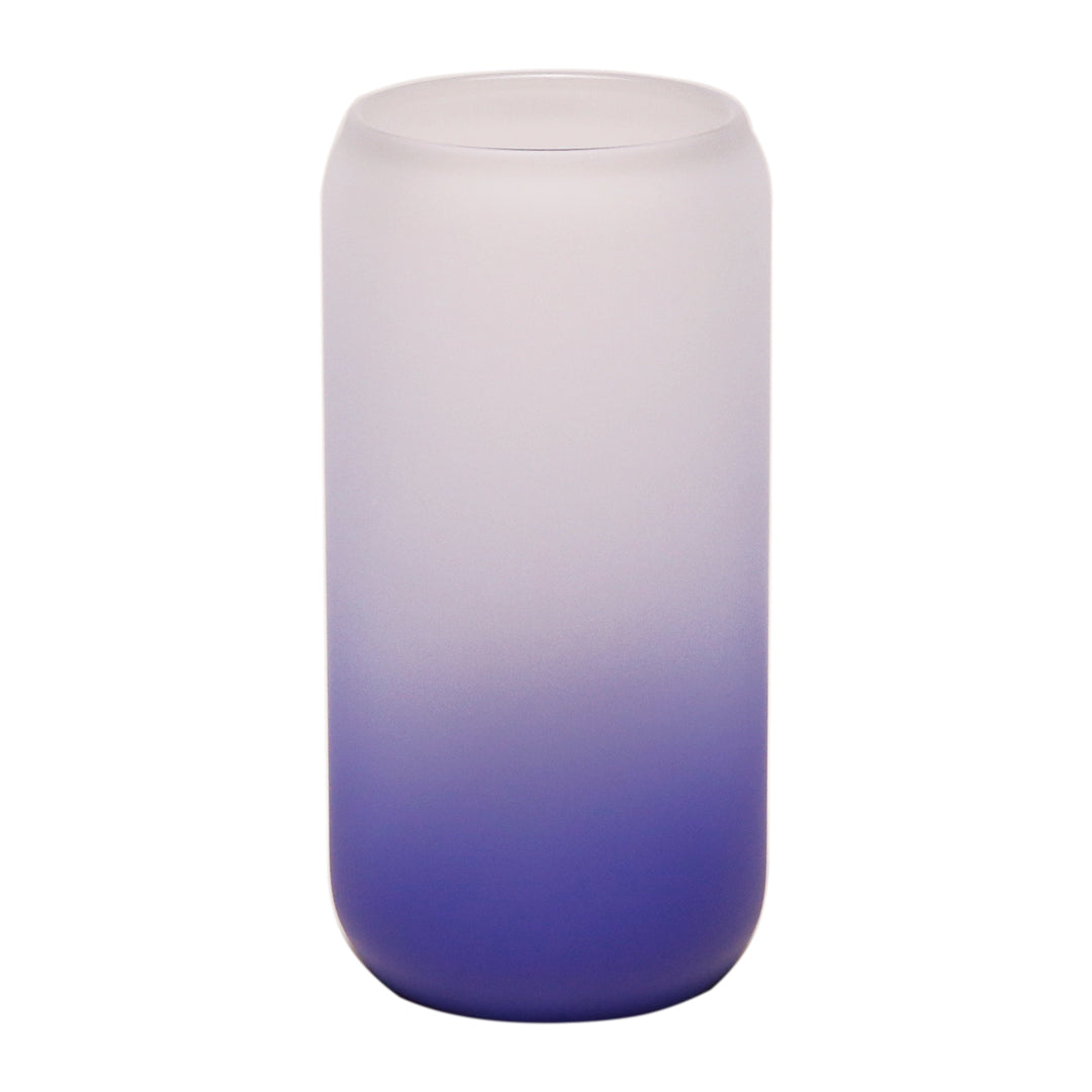 Copo de Vidro 550ml Latinha Degradê Azul Escuro para Sublimação
