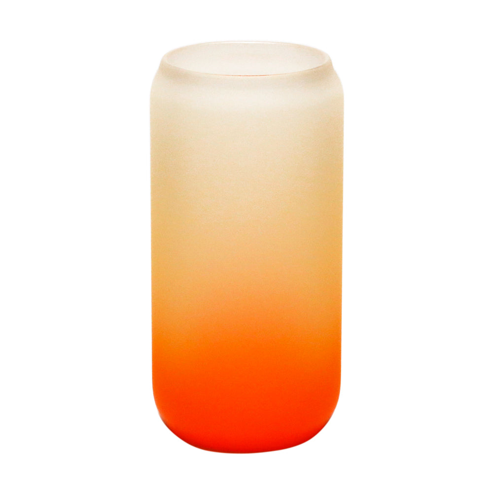 Copo de Vidro 550ml Latinha Degradê Laranja para Sublimação