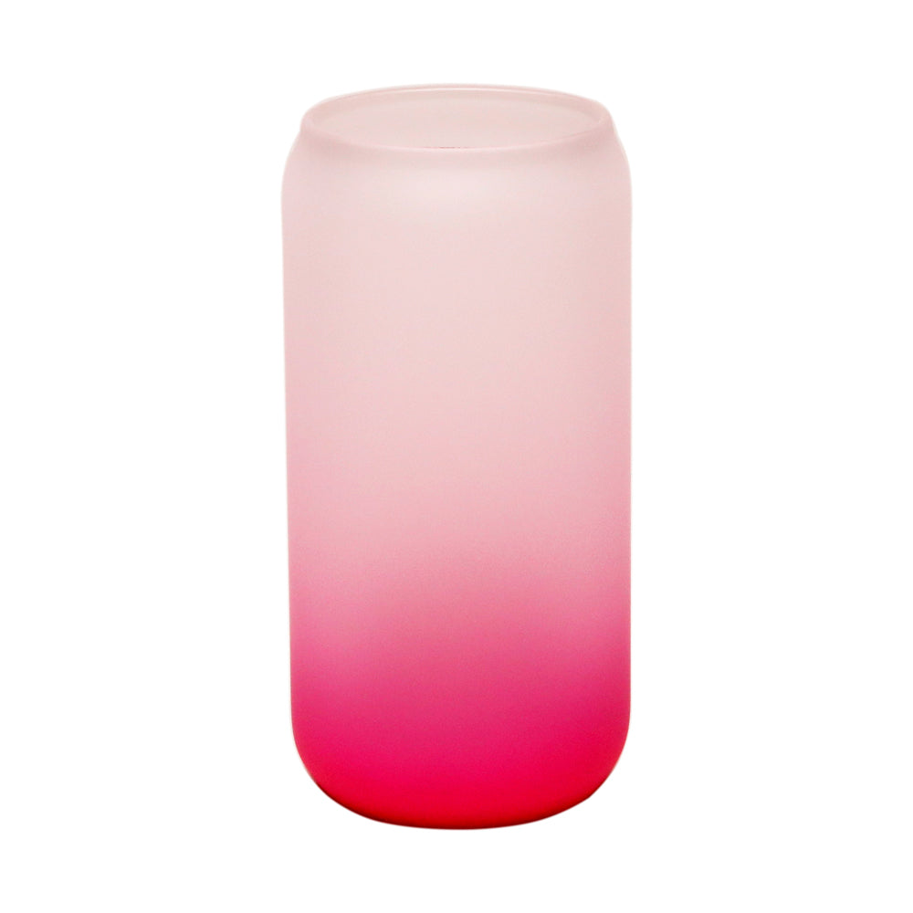 Copo de Vidro 550ml Latinha Degradê Rosa para Sublimação