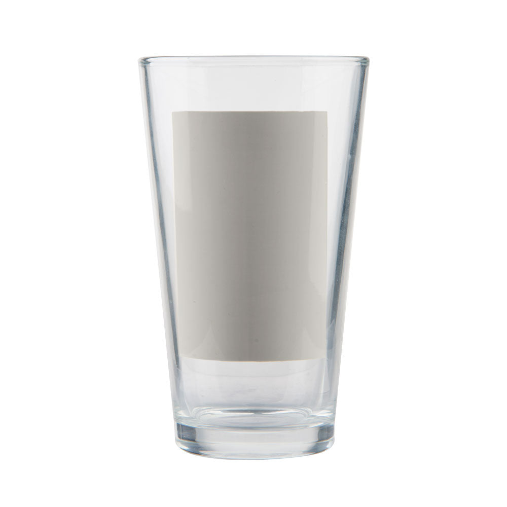 Copo de Vidro Cristal 450ml com Tarja Branca para Personalização e Uso Diário