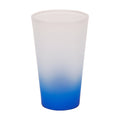 Copo de Vidro 450ml Degradê Azul Claro para Sublimação