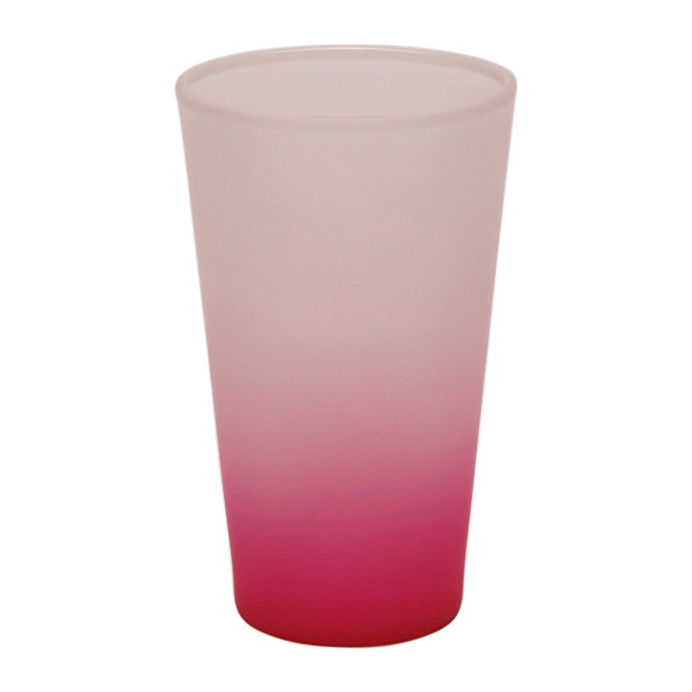 Copo de Vidro 450ml Degradê Rosa para Sublimação e Personalização