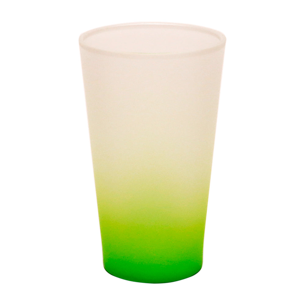 Copo de Vidro 450ml Degradê Verde Claro para Sublimação LiVE