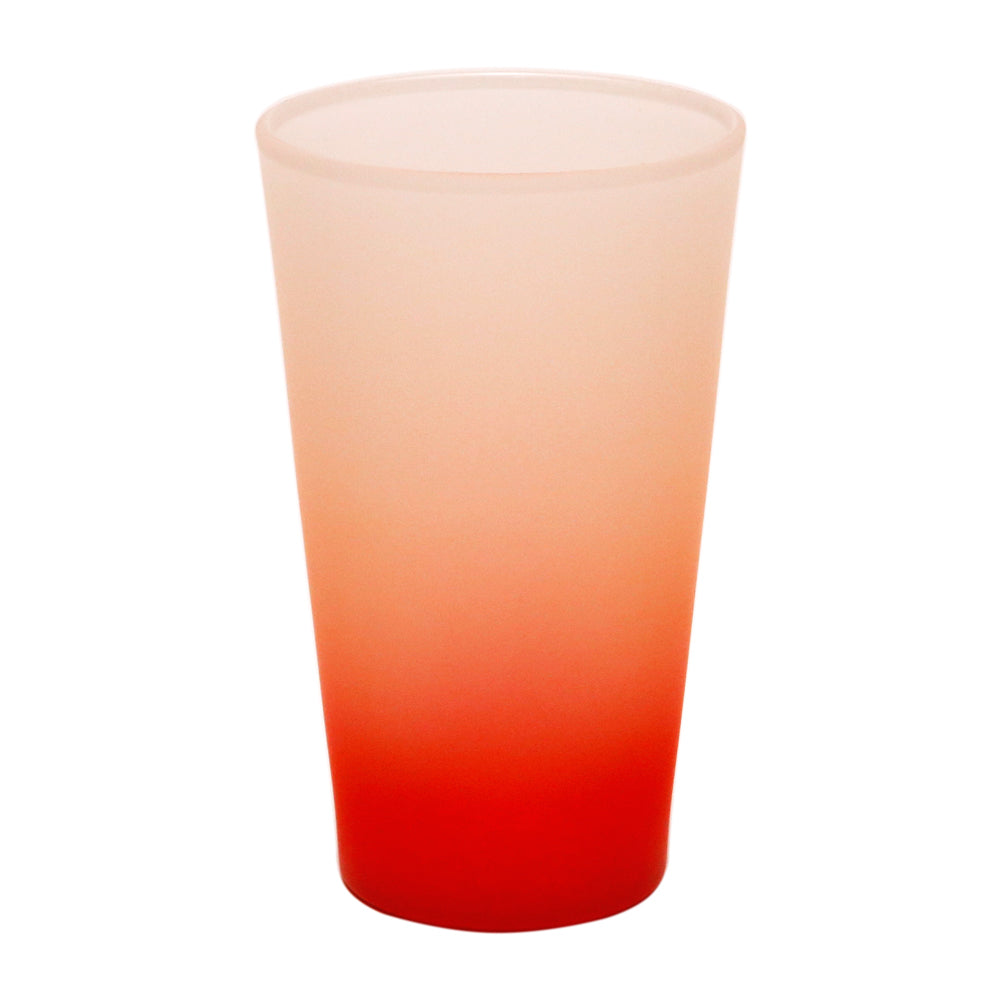 Copo de Vidro Degradê Vermelho 450ml para Sublimação - LiVE