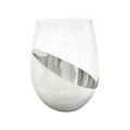 Copo de Vinho Cristal 540ml Semi-Cromado Prata para Sublimação LiVE