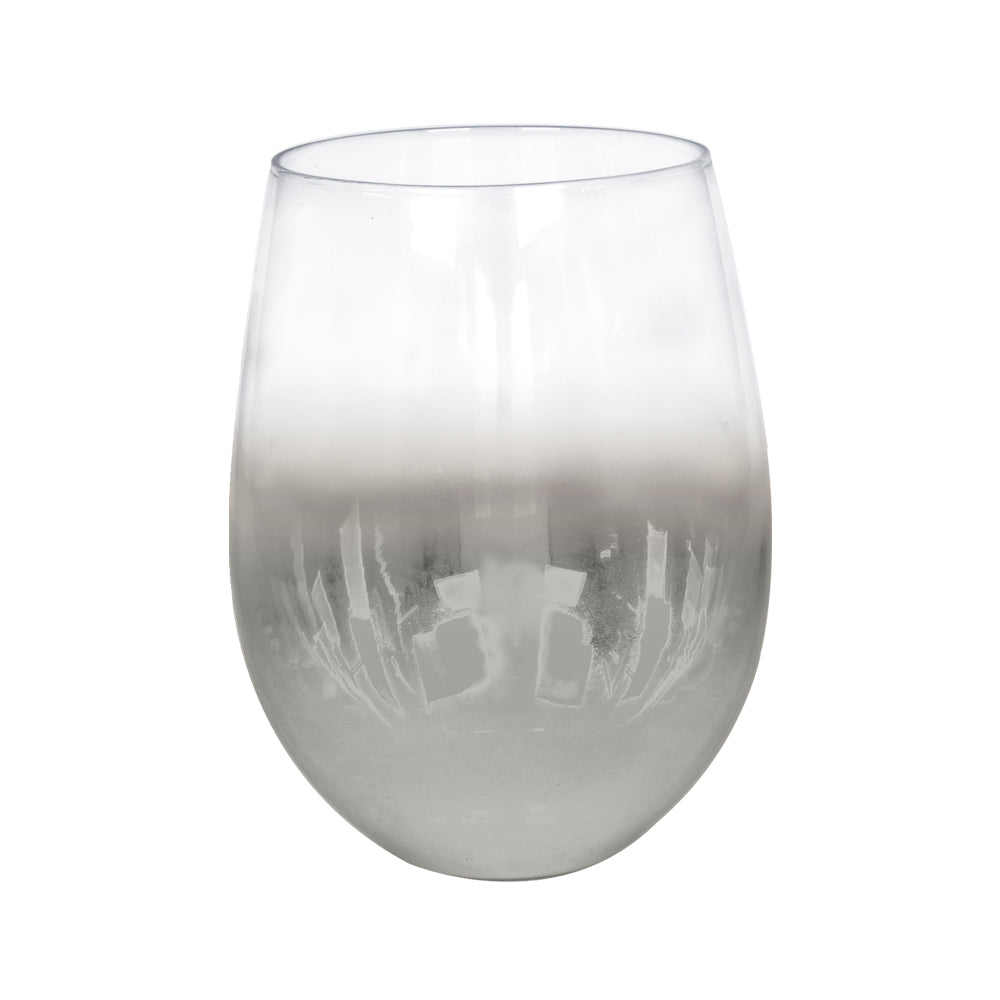 Copo de Vinho Cristal Semi-Cromado Prata 540ml para Sublimação LiVE