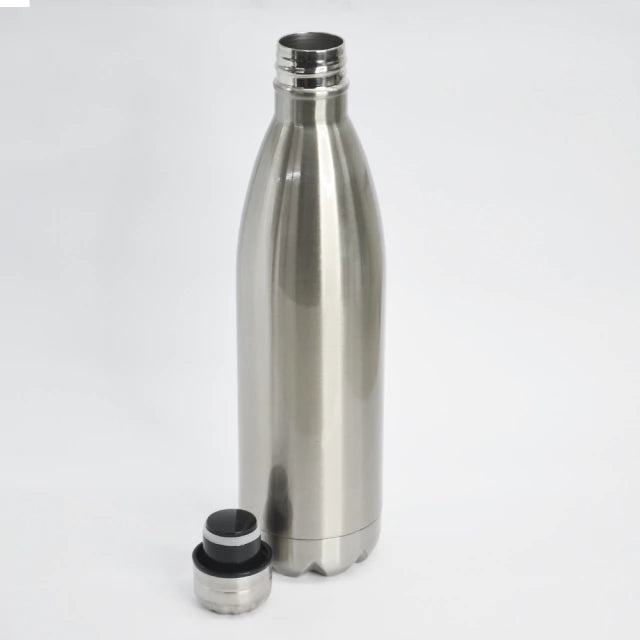 Garrafa Térmica Inox 750ml Prata com Área para Sublimação e Cola
