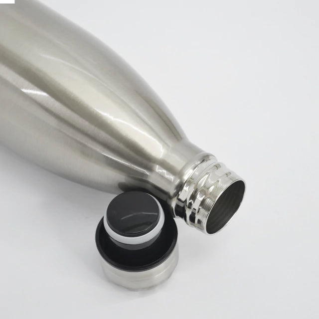 Garrafa Térmica Inox 750ml Prata com Área para Sublimação e Cola
